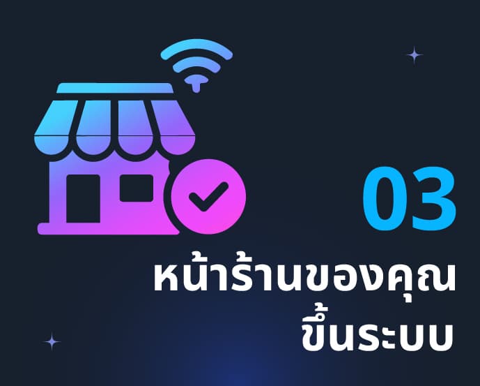 03 หน้าร้านของคุณขึ้นระบบ